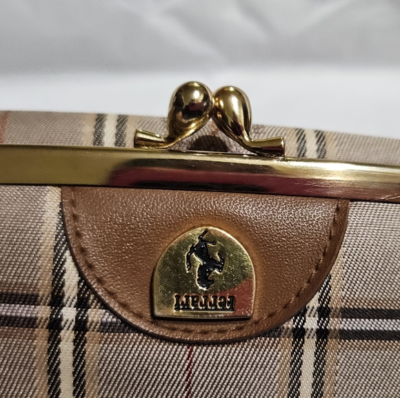 Ferrari Beige Plaid Clutch - Picture 4 of 12